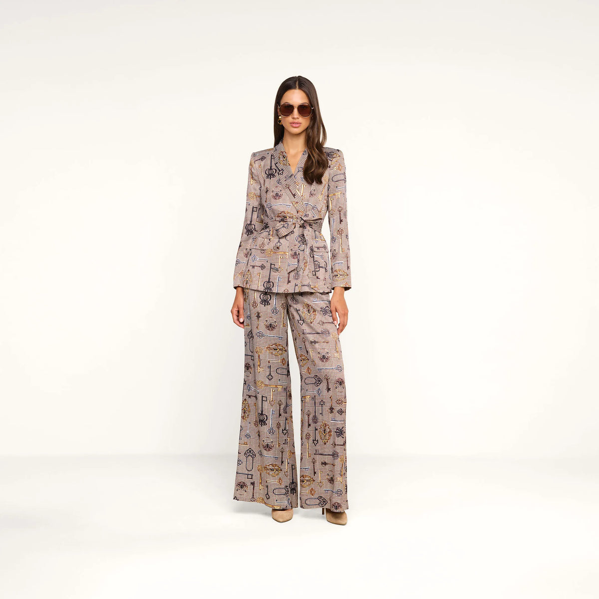 Brown Multi Houndstooth Key
