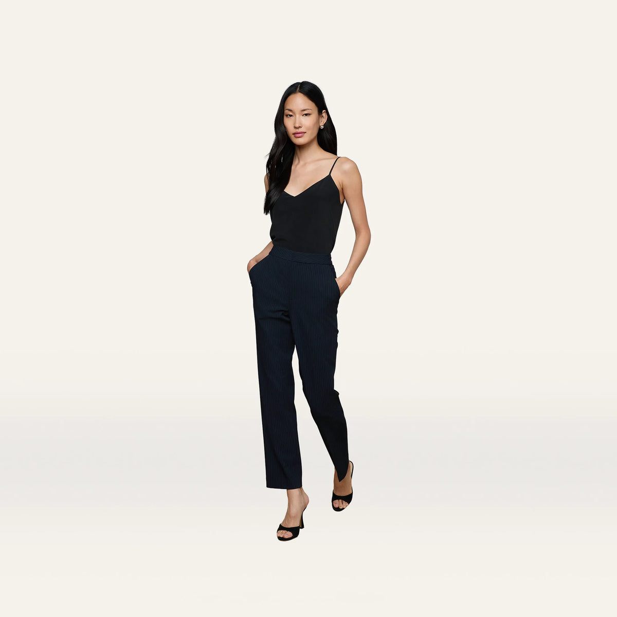 Midnight/Ivory Pinstripe