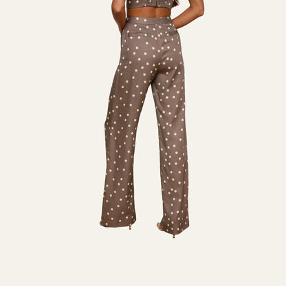 Cardamom/Ecru Polka Dot