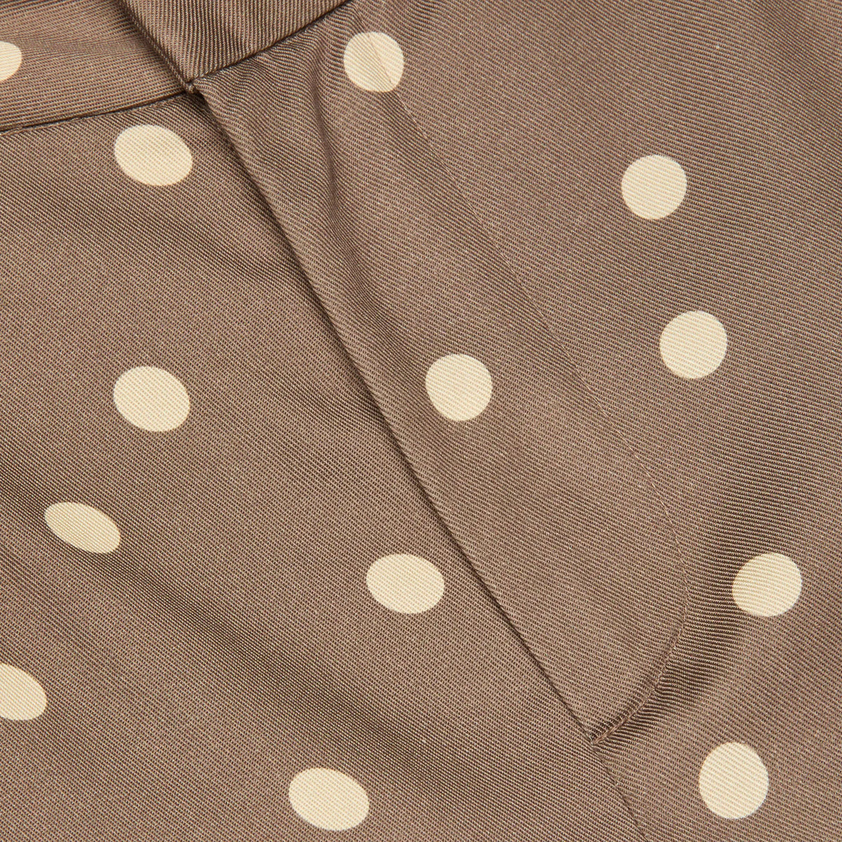 Cardamom/Ecru Polka Dot