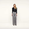 Vintage White/Black Large Stripe