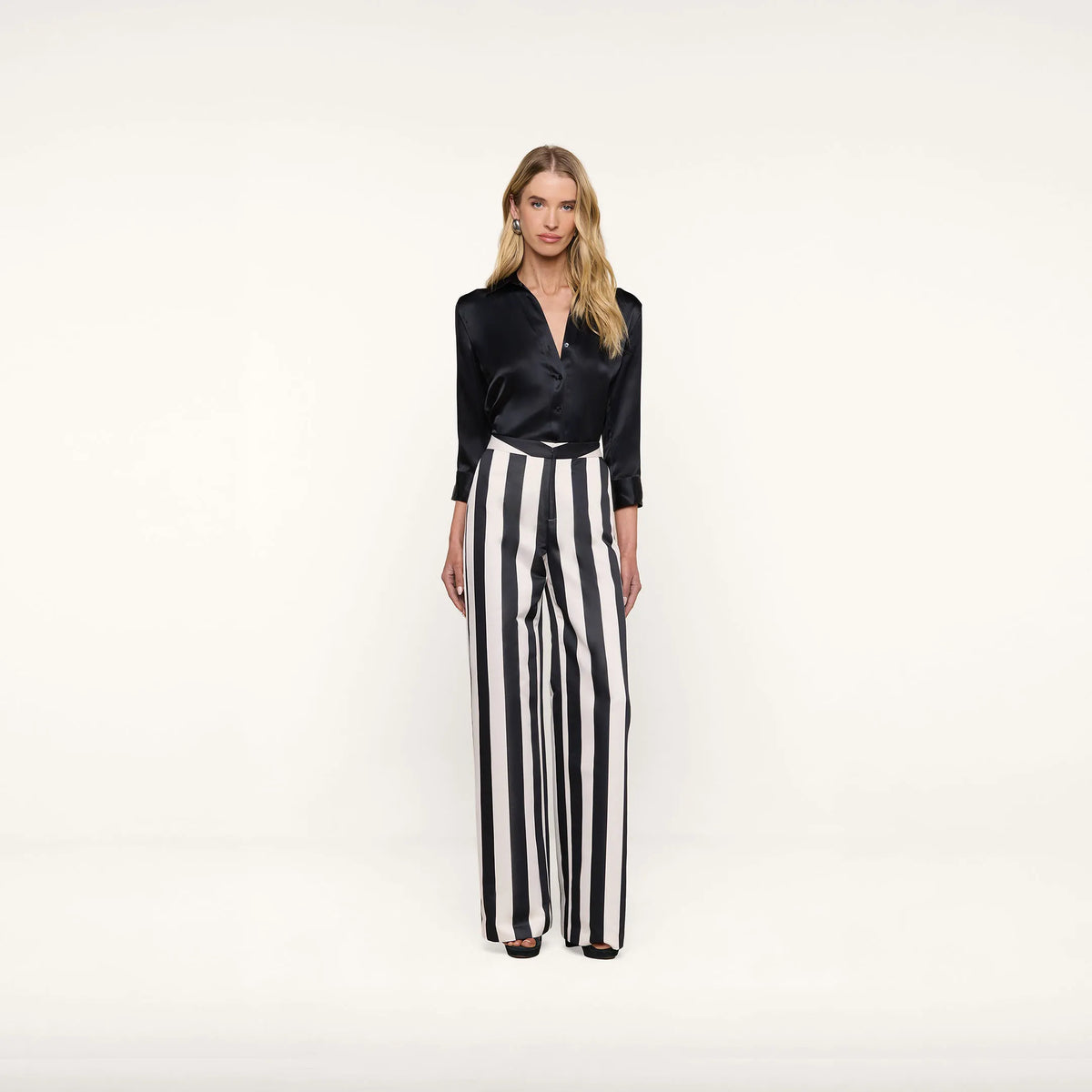 Vintage White/Black Large Stripe