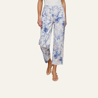 Ivory/Blue Watercolor Lace Paisley