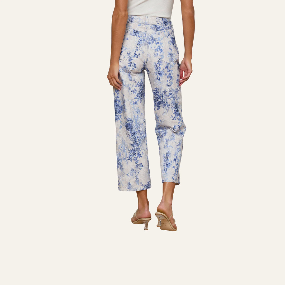 Ivory/Blue Watercolor Lace Paisley