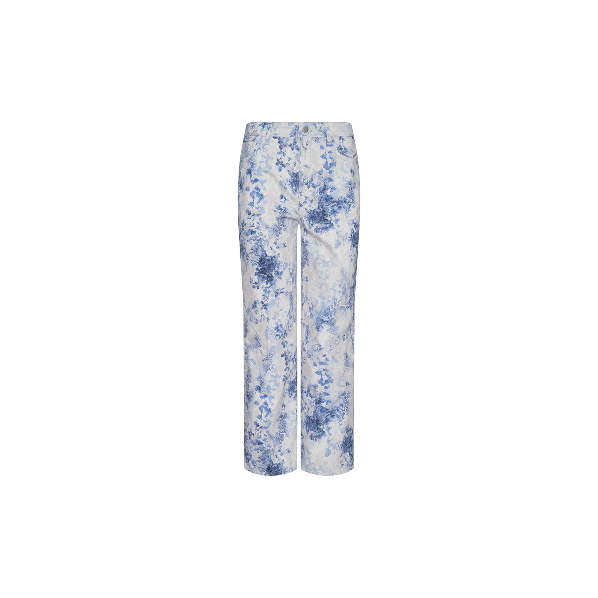Ivory/Blue Watercolor Lace Paisley