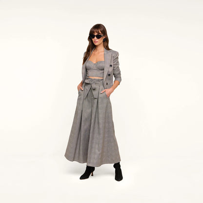 Beige/Black Lurex Glen Plaid