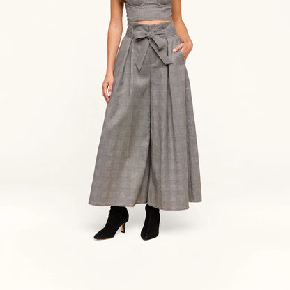Beige/Black Lurex Glen Plaid