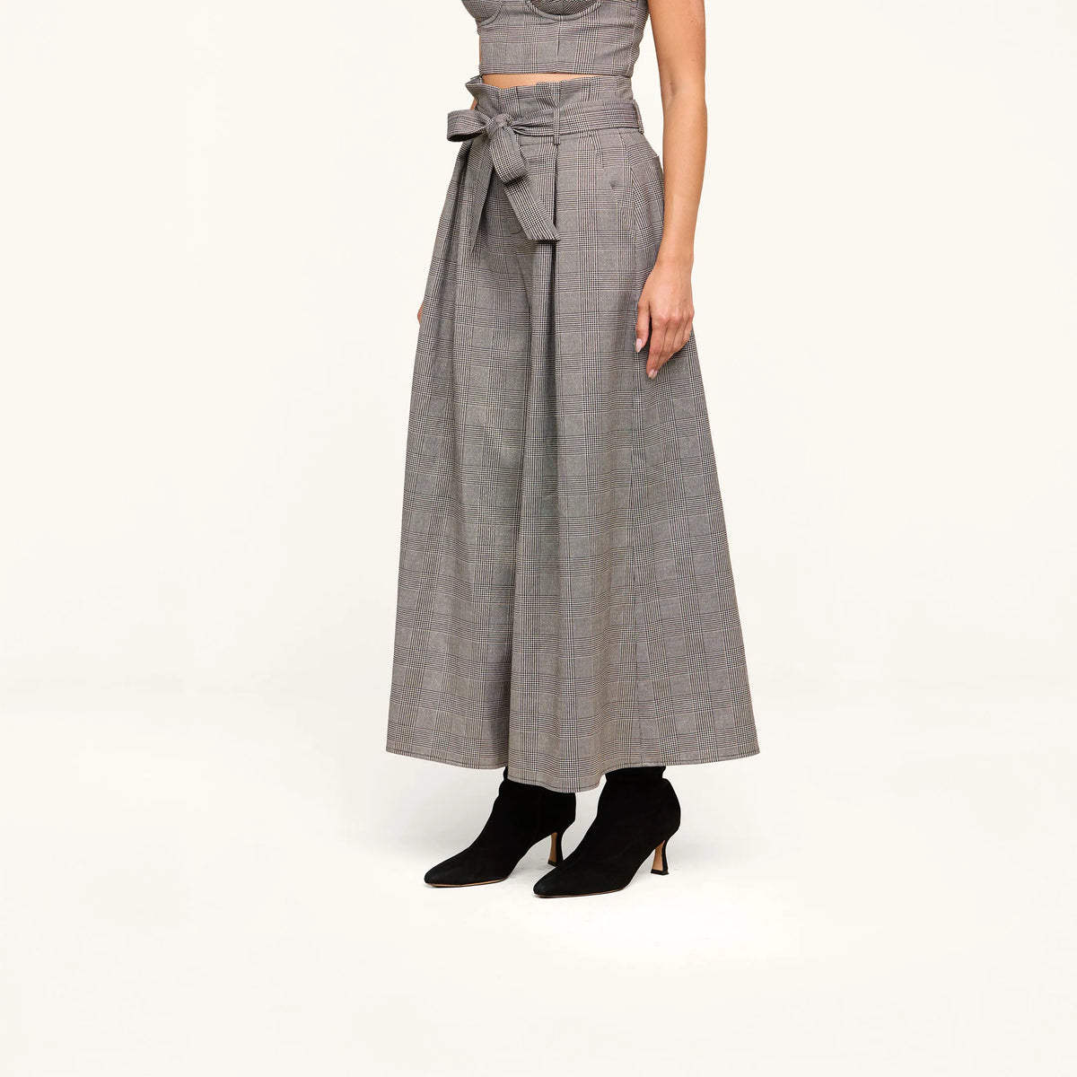 Beige/Black Lurex Glen Plaid