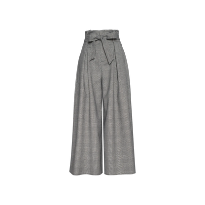 Beige/Black Lurex Glen Plaid