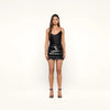 Black Mixed Sequin Stripe