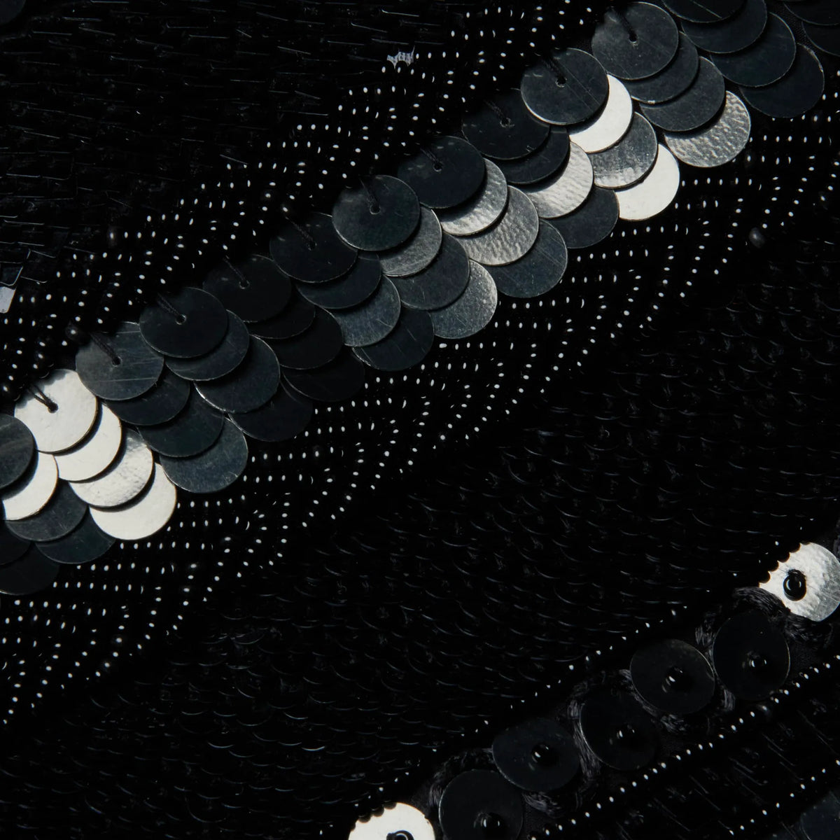 Black Mixed Sequin Stripe