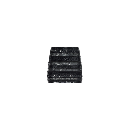 Black Mixed Sequin Stripe