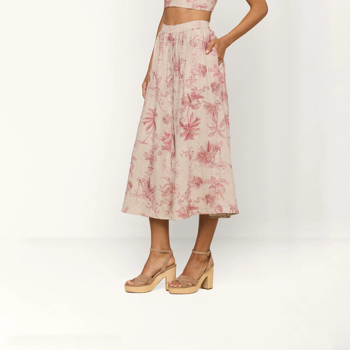Tan Multi Textured Jungle Toile