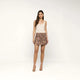 Sepia Brown Multi Abstract Swirl