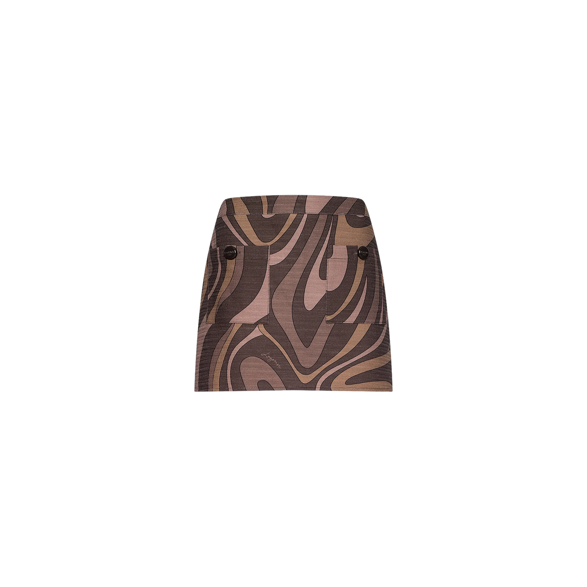 Sepia Brown Multi Abstract Swirl