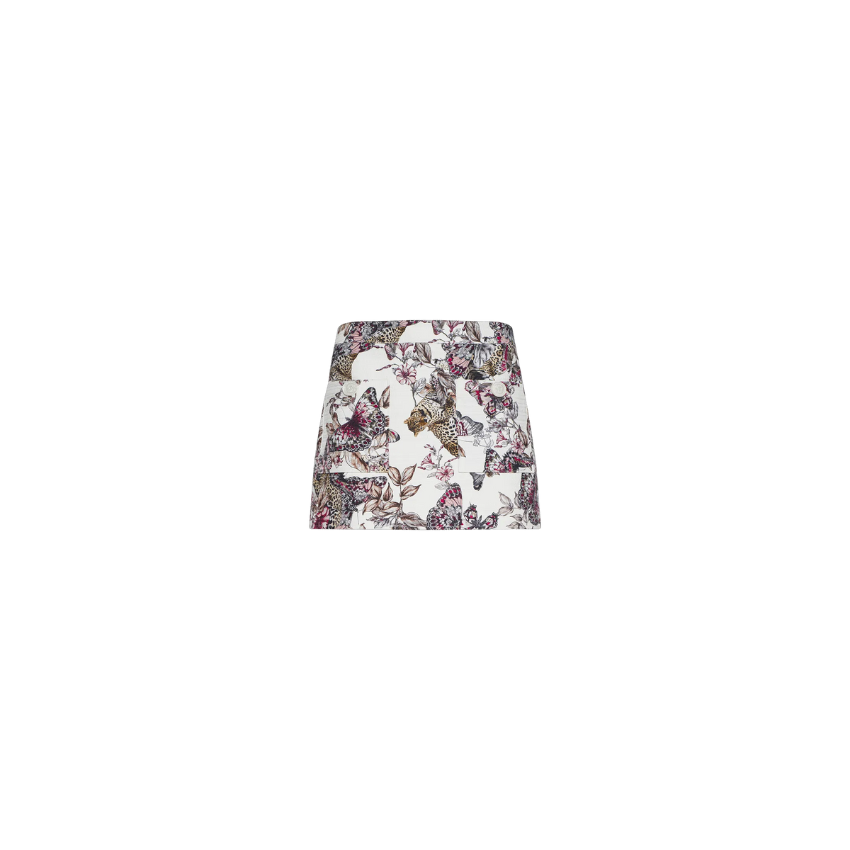 White Multi Large Butterfly Jungle