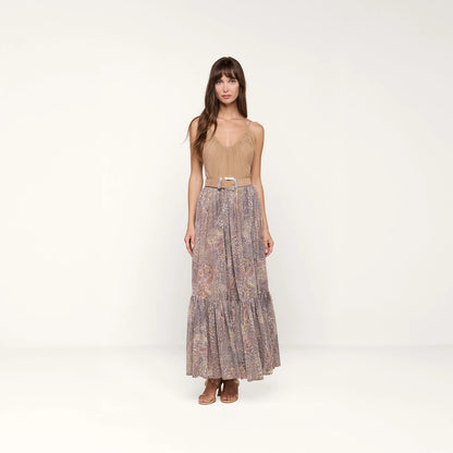 Tan/Mauve Valencia Leopard