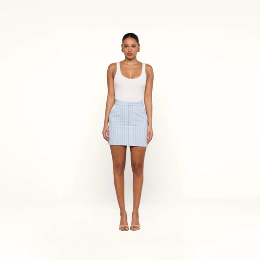 Light Blue/Sienna Pinstripe