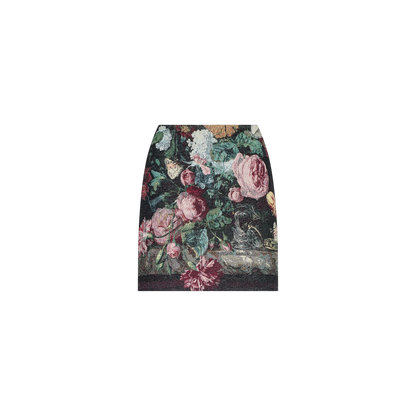 Black Multi Rose Vase Tapestry