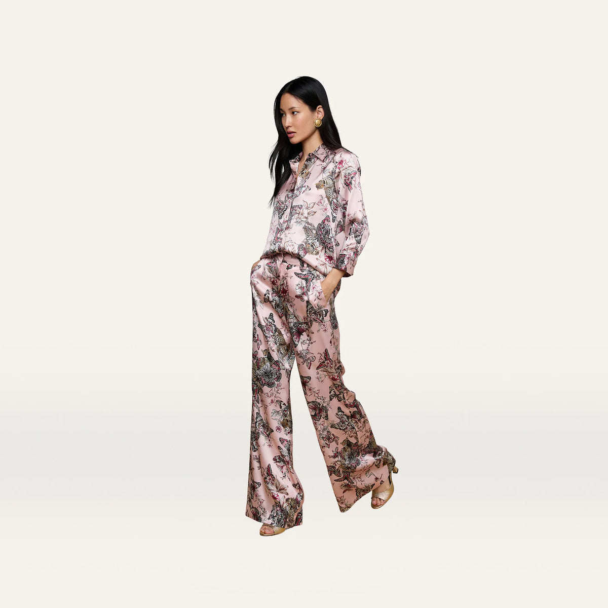 Light Nectar Pink Small Multi Butterfly Jungle