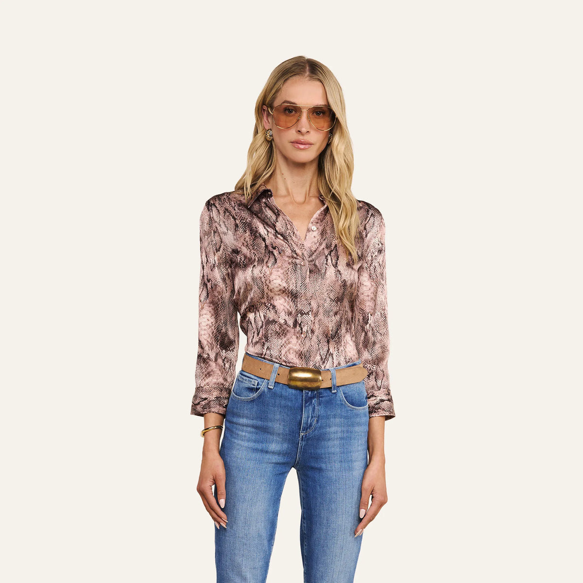 Mauve Multi Western Snake Print