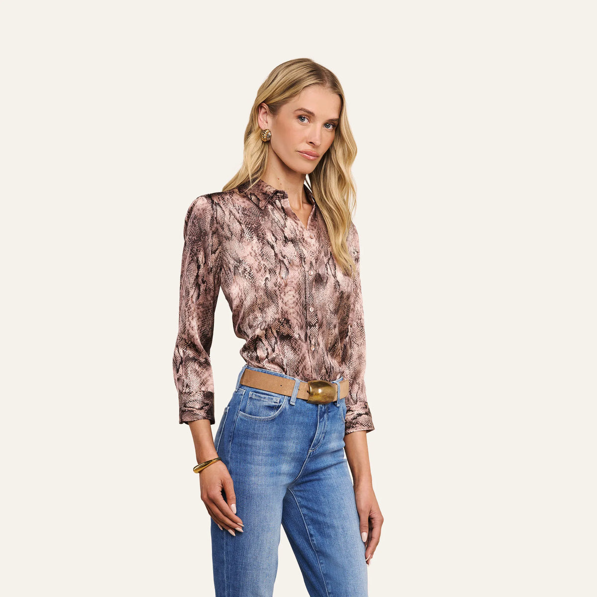 Mauve Multi Western Snake Print