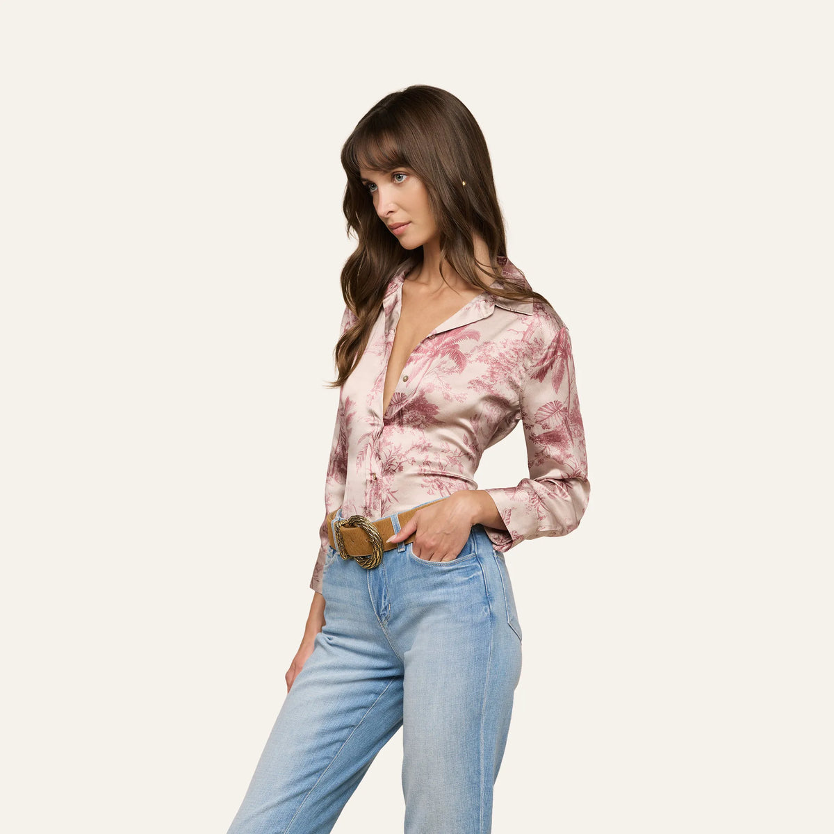 Tan Multi Textured Jungle Toile