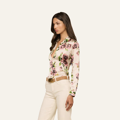 Ecru/Mauve Romantic Rose