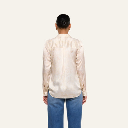 Vintage White Tonal Paisley