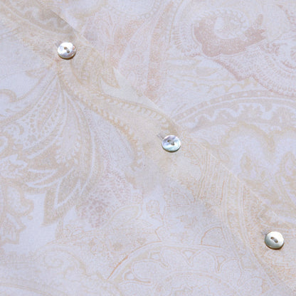 Vintage White Tonal Paisley