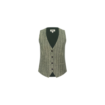 Olive Green Pinstripe
