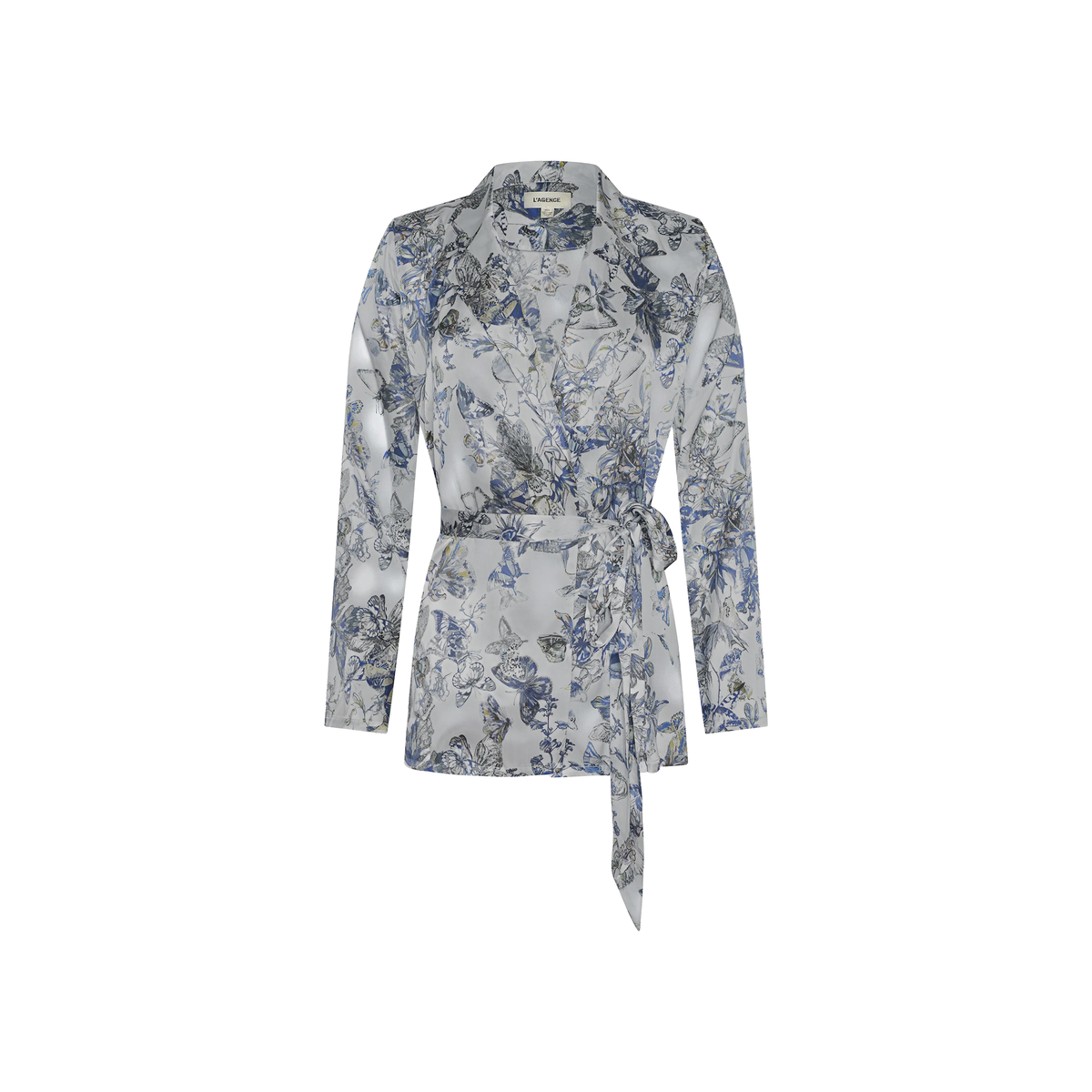 Grey Multi Watercolor Butterfly
