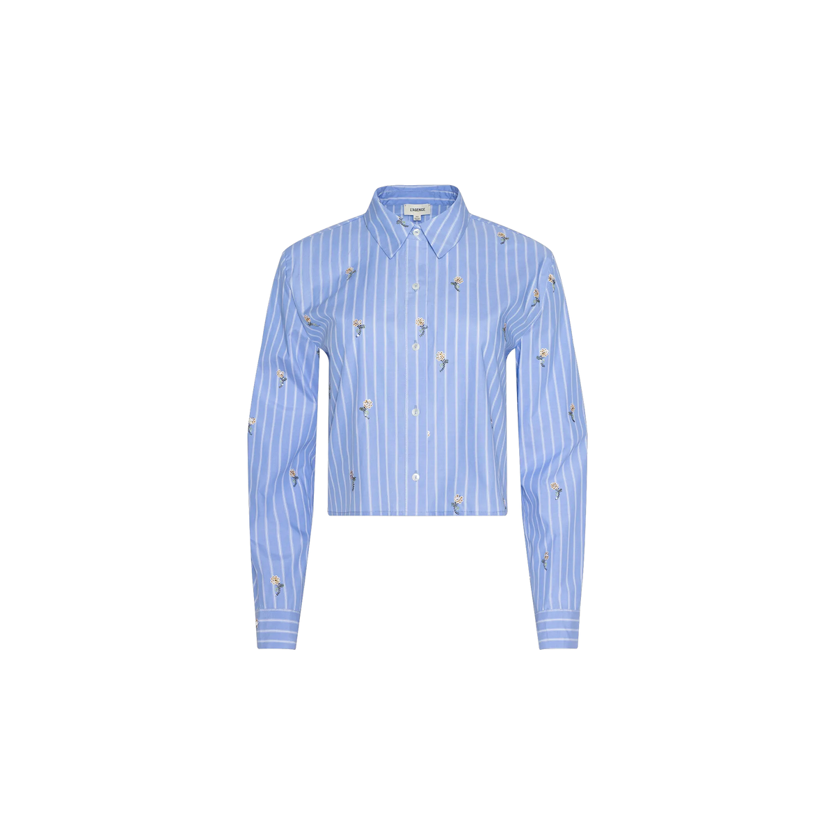 Blue Stripe/Sequin Flower
