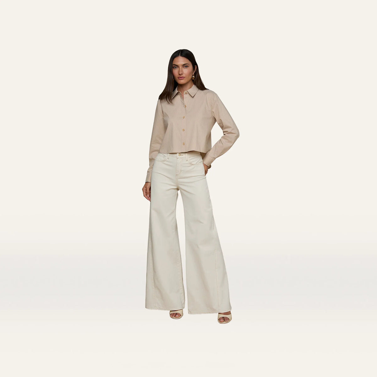 Macadamia/Light Brown Stripe