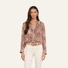Mauve/Multi Western Snake Print