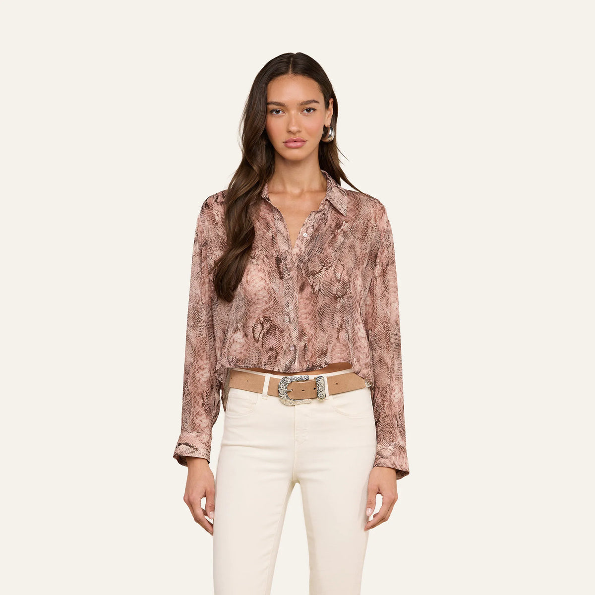 Mauve/Multi Western Snake Print