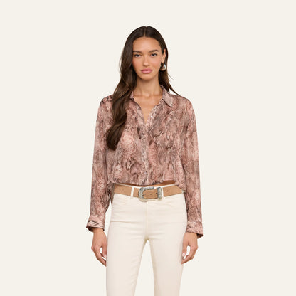 Mauve/Multi Western Snake Print