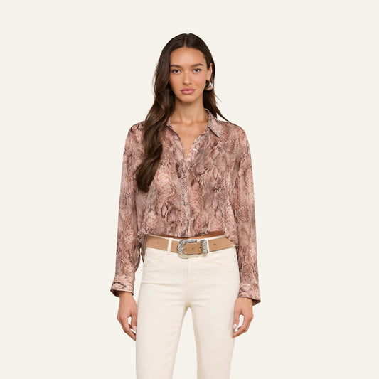 Mauve/Multi Western Snake Print