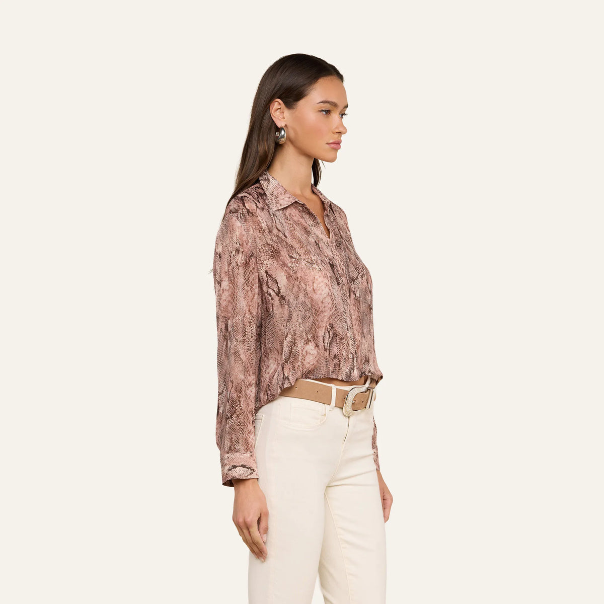Mauve/Multi Western Snake Print
