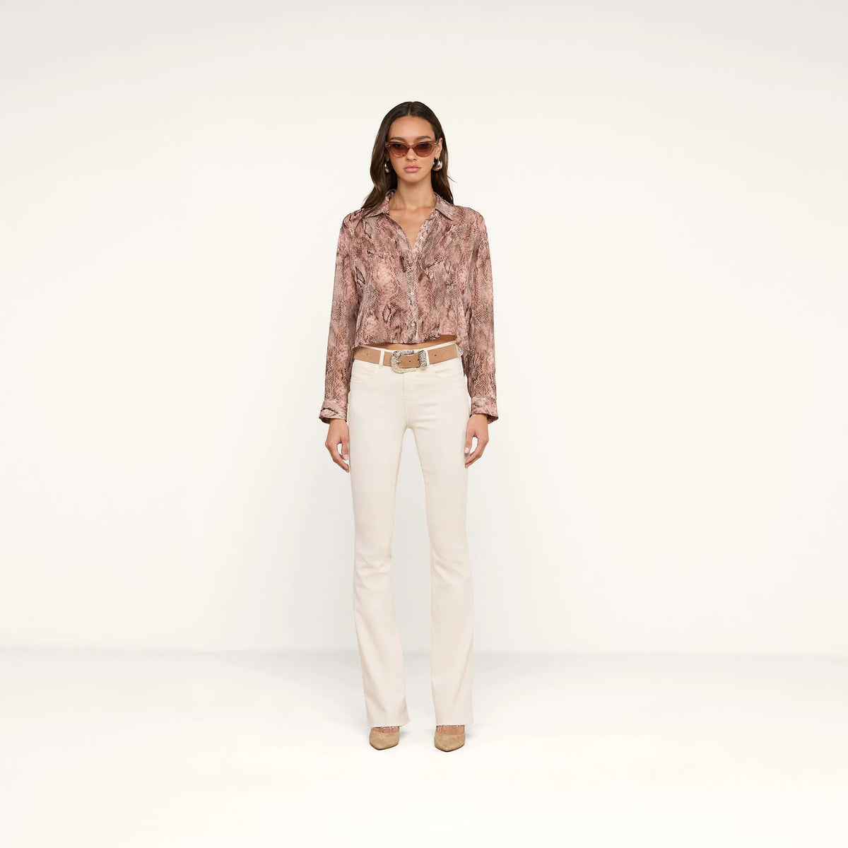 Mauve/Multi Western Snake Print
