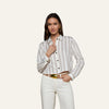 Ivory/Khaki/Black Stripe
