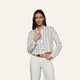 Ivory/Khaki/Black Stripe
