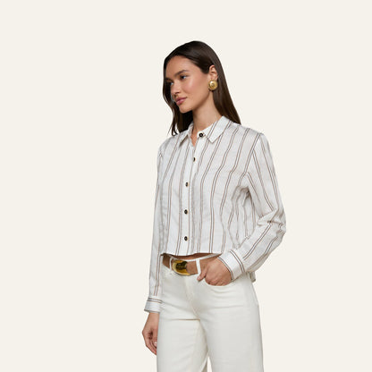 Ivory/Khaki/Black Stripe
