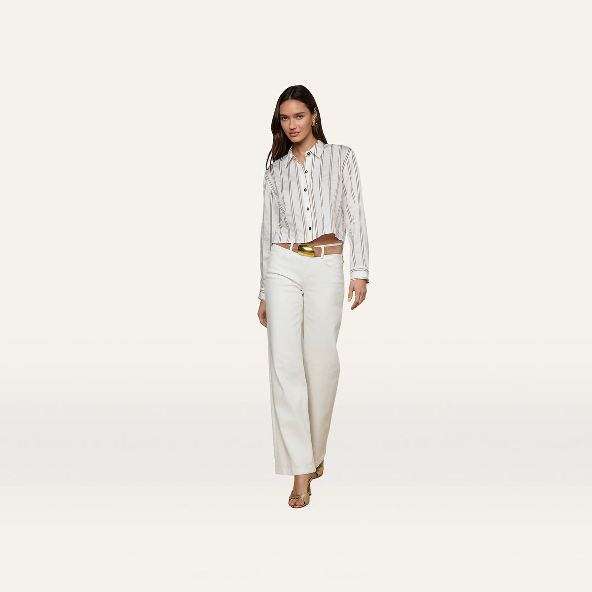 Ivory/Khaki/Black Stripe
