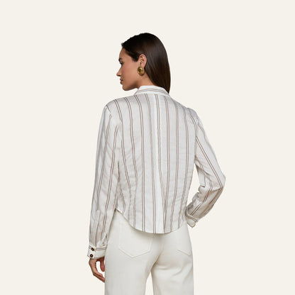 Ivory/Khaki/Black Stripe