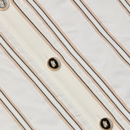 Ivory/Khaki/Black Stripe