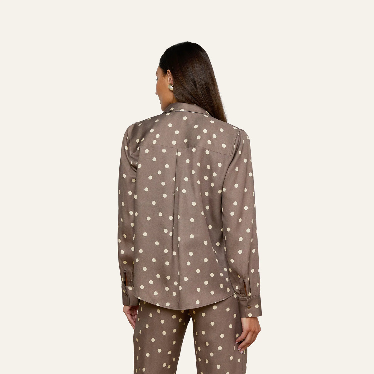 Cardamom/Ecru Polka Dot