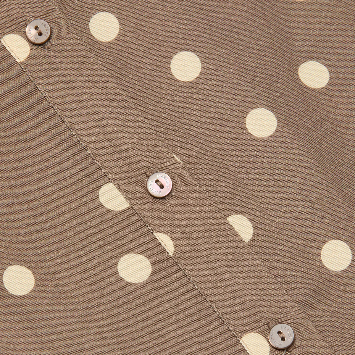 Cardamom/Ecru Polka Dot