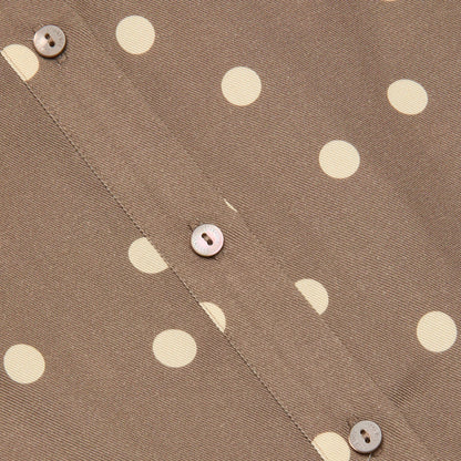 Cardamom/Ecru Polka Dot
