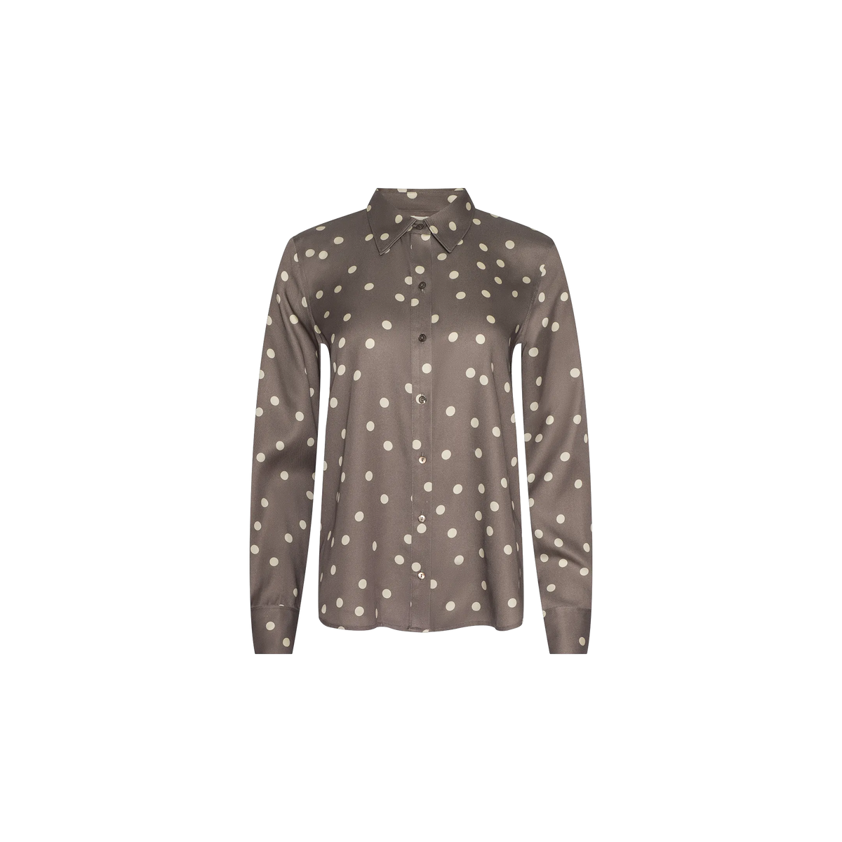 Cardamom/Ecru Polka Dot